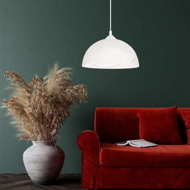 Lampa wisząca Sfera biała E27 Lamkur