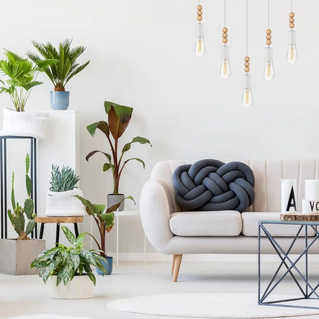 Lampa wisząca Simon biała 5 x E27 Lamkur