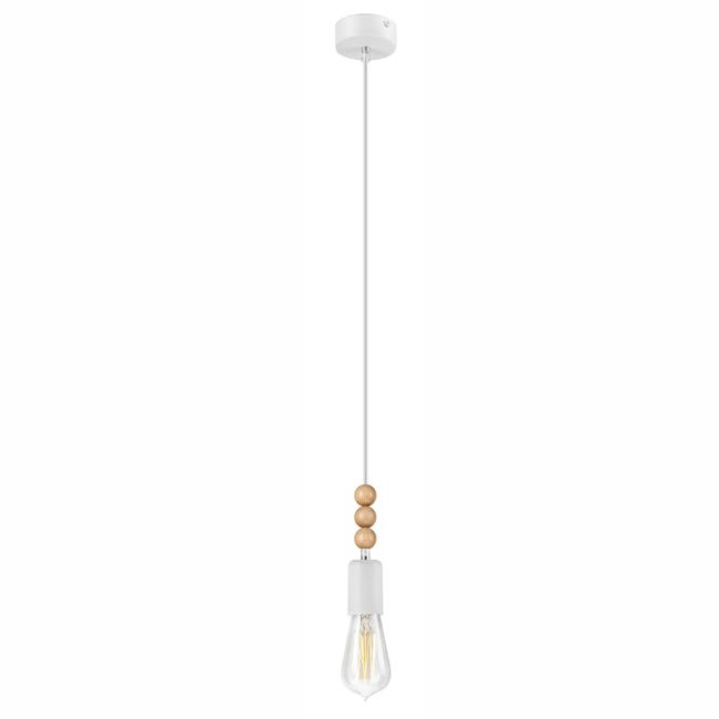 Lampa wisząca Simon biała E27 Lamkur