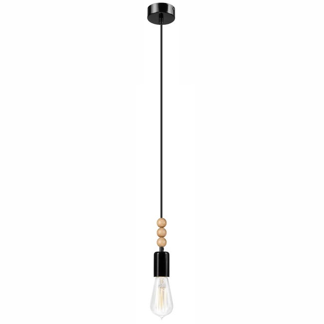 Lampa wisząca Simon czarna E27 Lamkur
