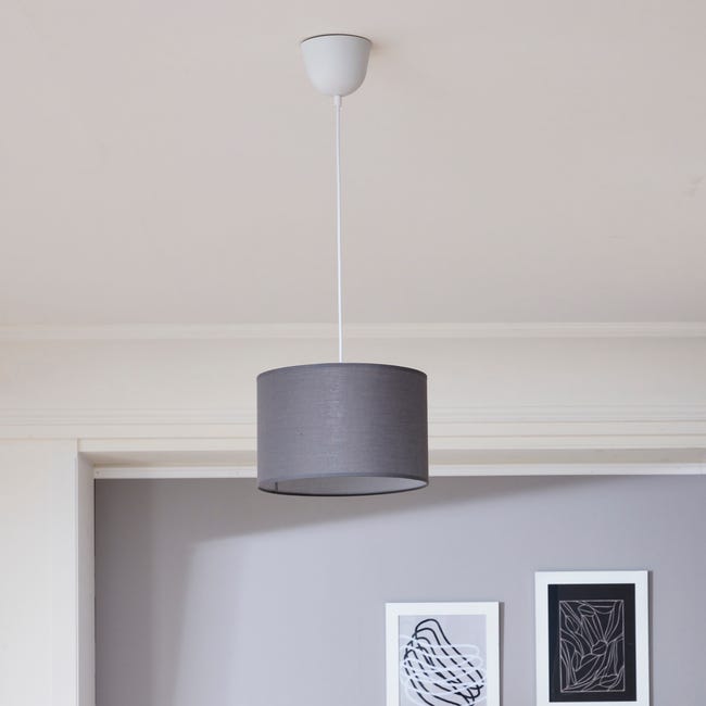 Lampa wisząca Sitia 28 cm szara E27 Inspire