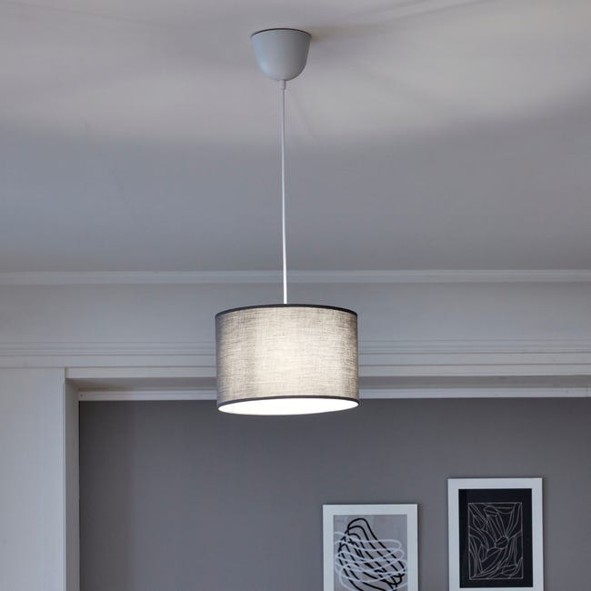 Lampa wisząca Sitia 28 cm szara E27 Inspire
