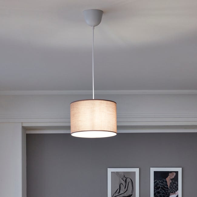Lampa wisząca Sitia 28 cm taupe E27 Inspire