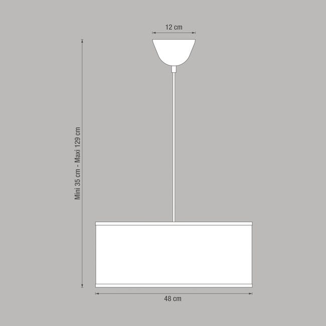 Lampa wisząca Sitia 48 cm biała 3 x E27 Inspire