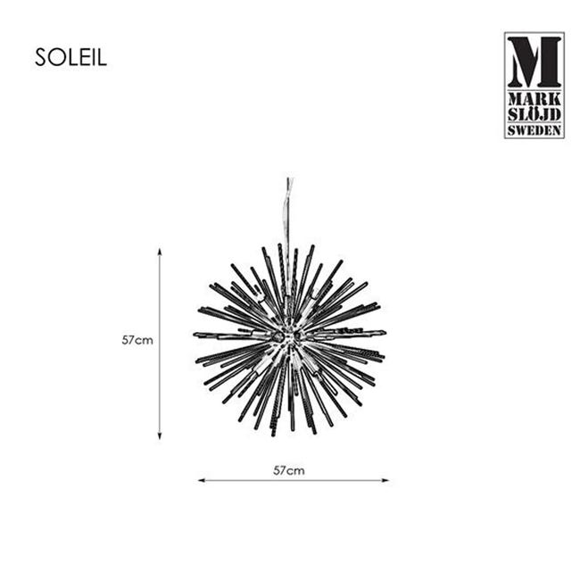 Lampa wisząca Soleil 9 x E14 czarna Markslojd
