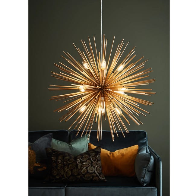 Lampa wisząca Soleil złota 12 x E14 Solej