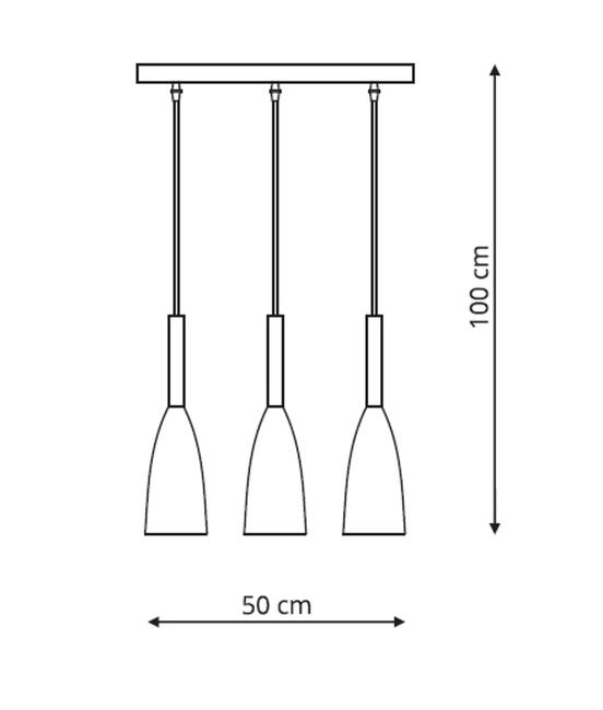 Lampa wisząca Solin czarno-złota 3 x E27 Light Prestige