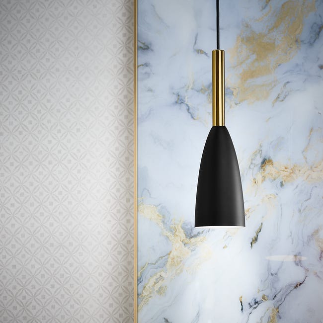 Lampa wisząca Solin czarno-złota E27 Light Prestige