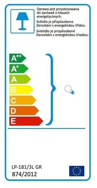 Lampa wisząca Solin szara E27 Light Prestige