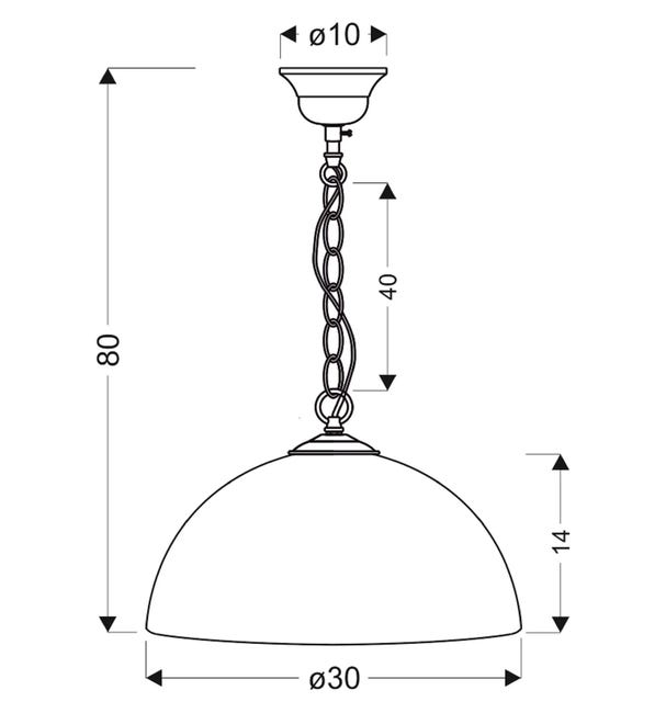 Lampa wisząca Sugar biało-srebrna E27 Candellux
