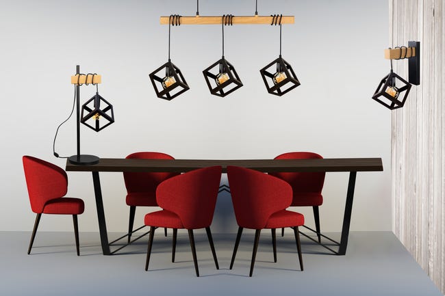 Lampa wisząca Sweden czarna 3 x E27 Il Mio
