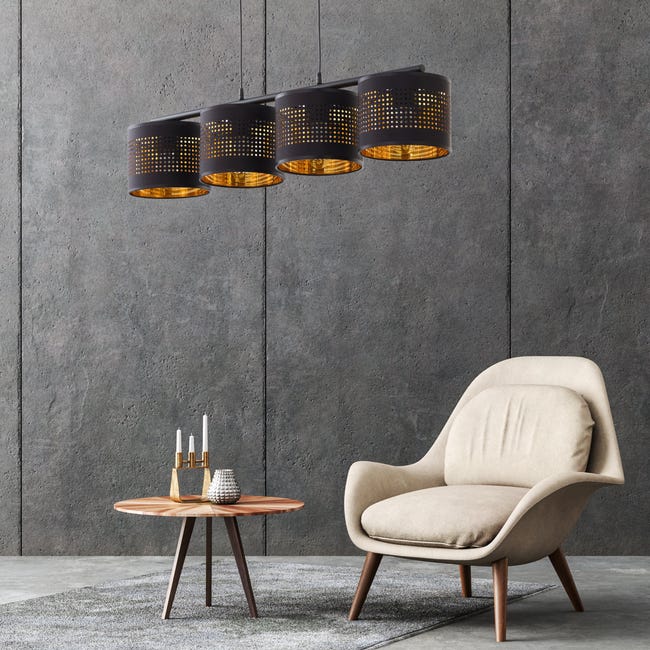 Lampa wisząca Tago czarna 4 x E27 TK Lighting