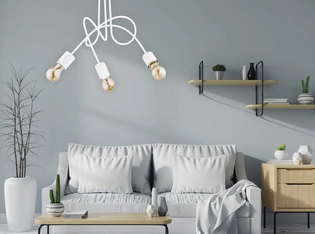 Lampa wisząca Tango biała 3 x E27 Alfa