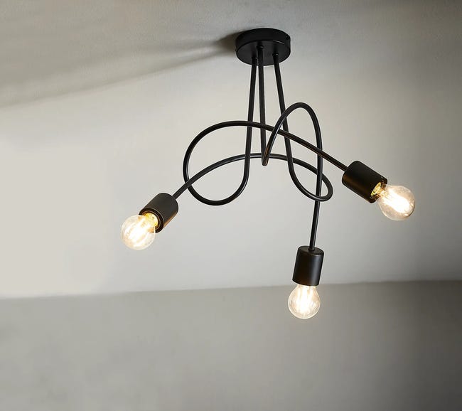 Lampa wisząca Tango czarna 3 x E27 Alfa