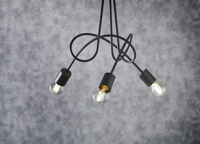 Lampa wisząca Tango czarna 3 x E27 Alfa