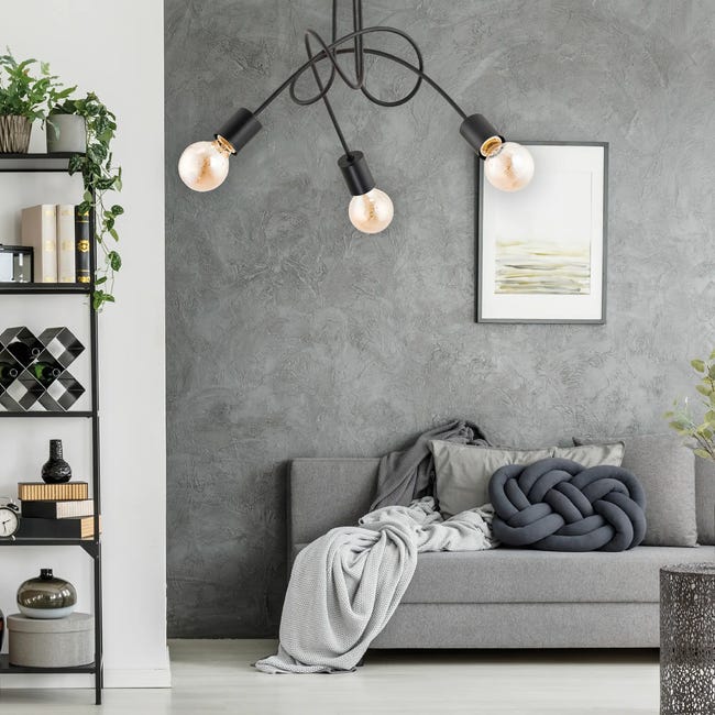 Lampa wisząca Tango czarna 3 x E27 Alfa