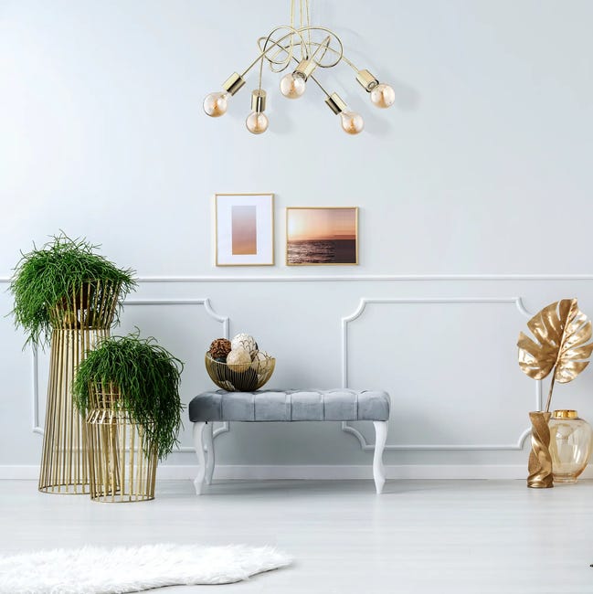 Lampa wisząca Tango złota 5 x E27 Alfa