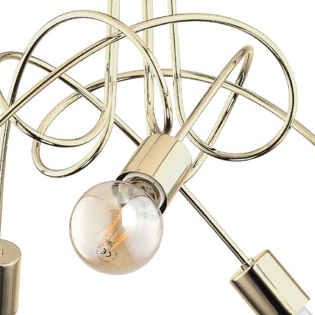 Lampa wisząca Tango złota 5 x E27 Alfa