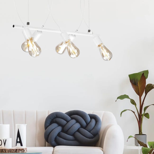 Lampa wisząca Taro biała 5 x E27 Lamkur