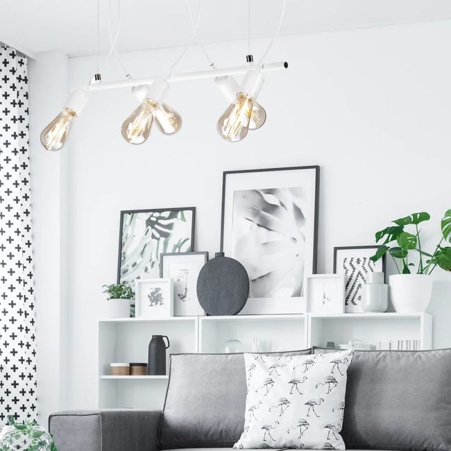 Lampa wisząca Taro biała 5 x E27 Lamkur