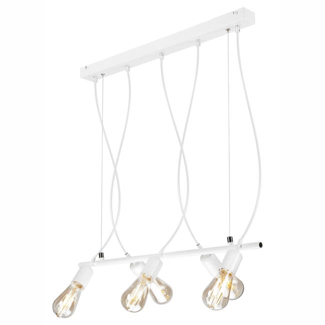 Lampa wisząca Taro biała 5 x E27 Lamkur