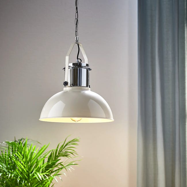 Lampa wisząca Ted biała E27 Inspire