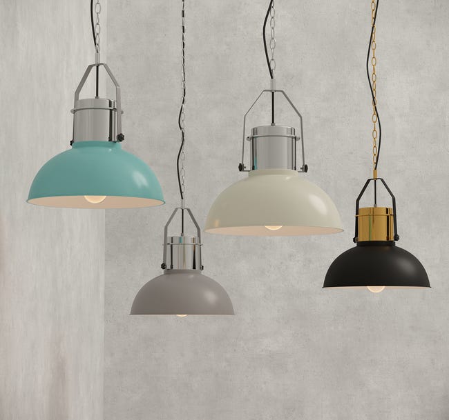 Lampa wisząca Ted niebieska E27 Inspire