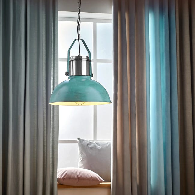Lampa wisząca Ted niebieska E27 Inspire