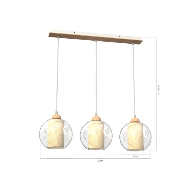 Lampa wisząca Tela żółta 3 x E27 Milagro