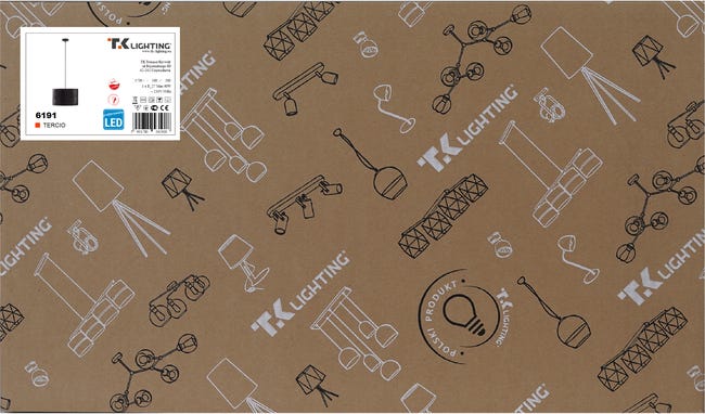 Lampa wisząca Tercio czarna E27 TK Lighting