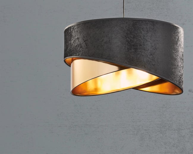 Lampa wisząca Tercio czarno-złota 3 x E27 TK Lighting