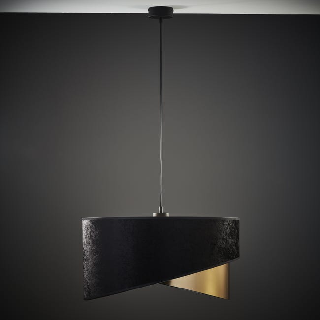 Lampa wisząca Tercio czarno-złota 3 x E27 TK Lighting