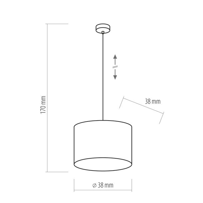 Lampa wisząca Tercio granatowa E27 TK Lighting