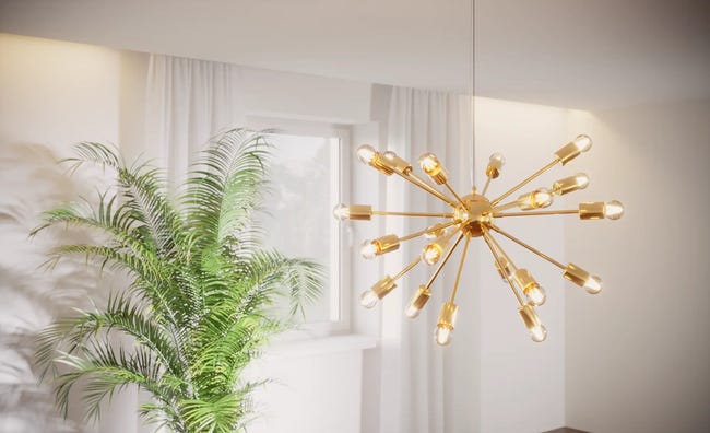 Lampa wisząca Theo złota E27 Italux