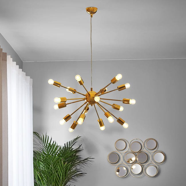 Lampa wisząca Theo złota E27 Italux