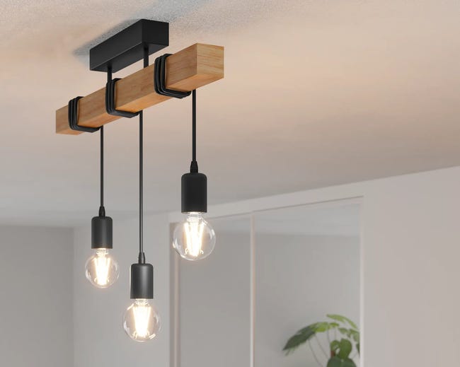Lampa wisząca Townshend czarny 3 x E27 Eglo
