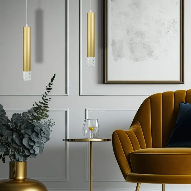Lampa wisząca Tubi złota GU10 Milagro