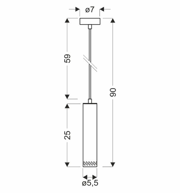 Lampa wisząca Tubo brązowa 25 cm GU10 Candellux