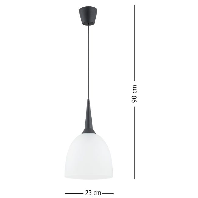 Lampa wisząca Unino czarno-biała E27 Alfa