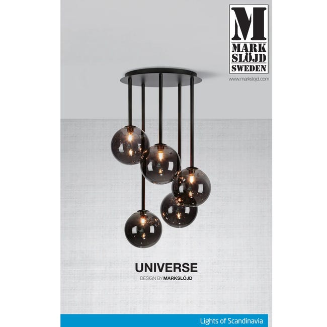 Lampa wisząca Universe czarna G9 Markslojd