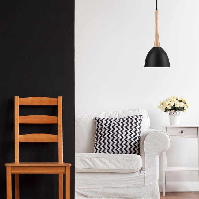 Lampa wisząca Vanessa czarna E27 Lamkur