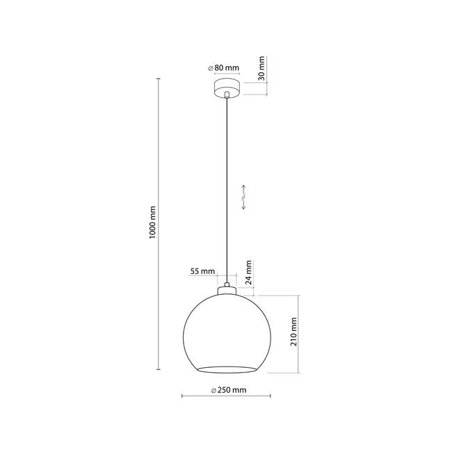 Lampa wisząca Venezia miedź E27 Tk Lighting