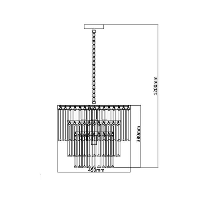 Lampa wisząca Vetro kryształowa E14 Light Prestige