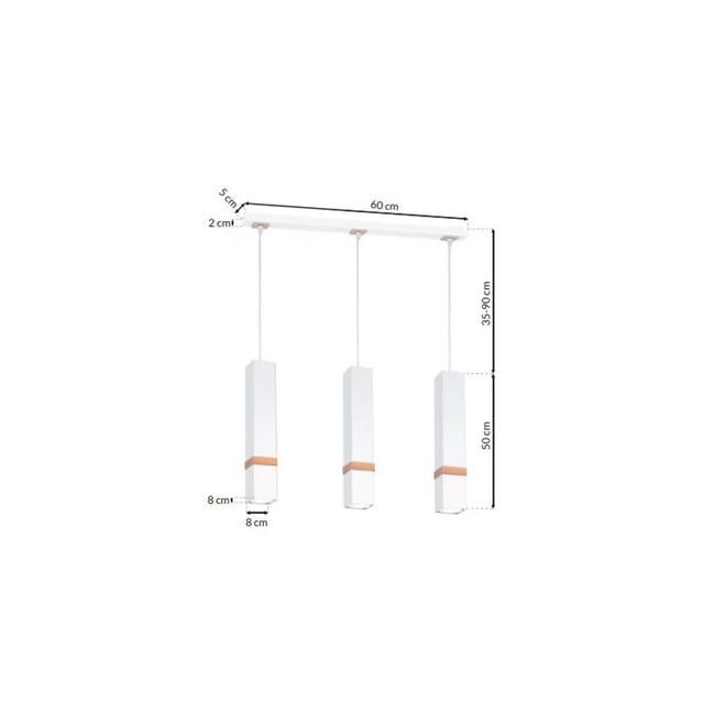 Lampa wisząca Vidar biała 3 x GU10 Eko-Light