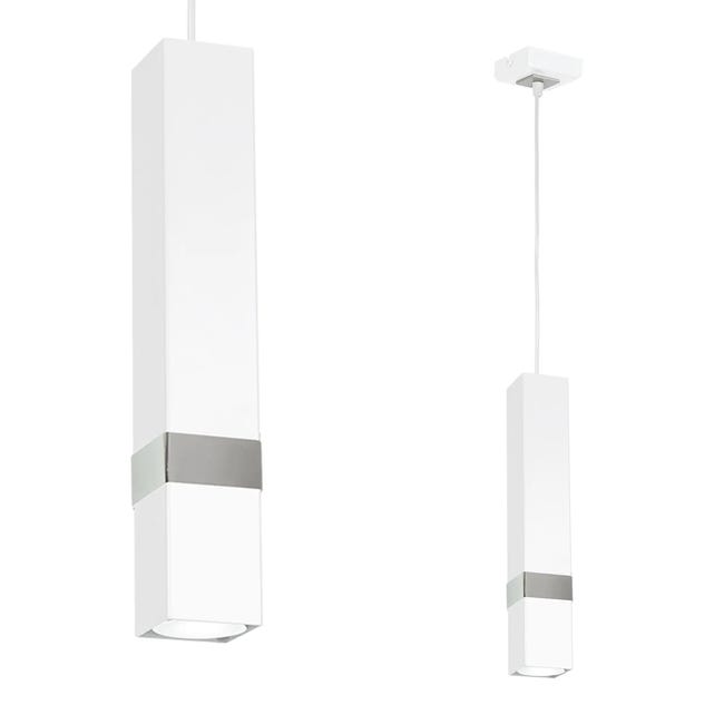 Lampa wisząca Vidar biało-srebrna GU10 Milagro