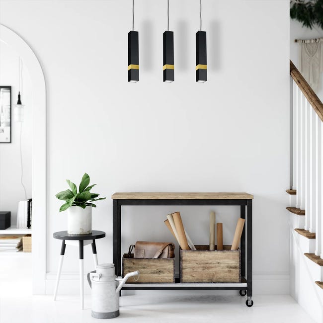 Lampa wisząca Vidar czarno-złota 3 x GU10 Milagro