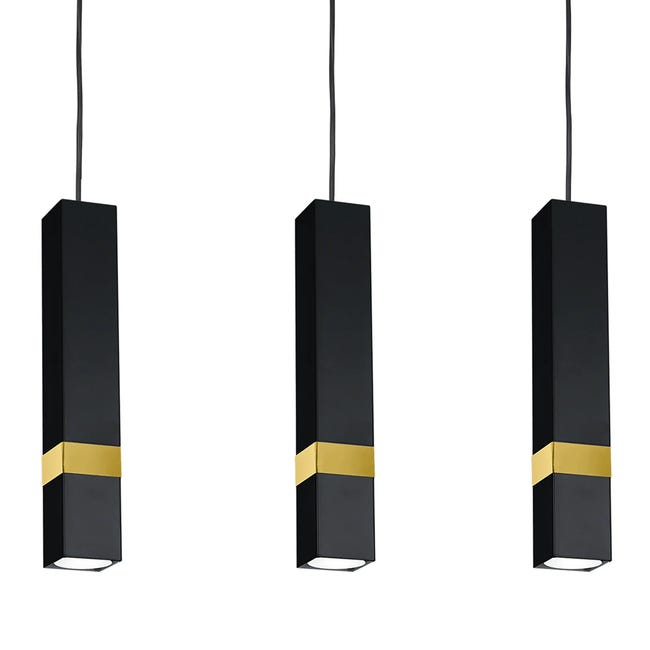 Lampa wisząca Vidar czarno-złota 3 x GU10 Milagro