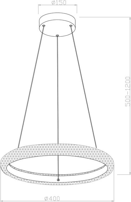 Lampa wisząca Vigo złota LED Reality