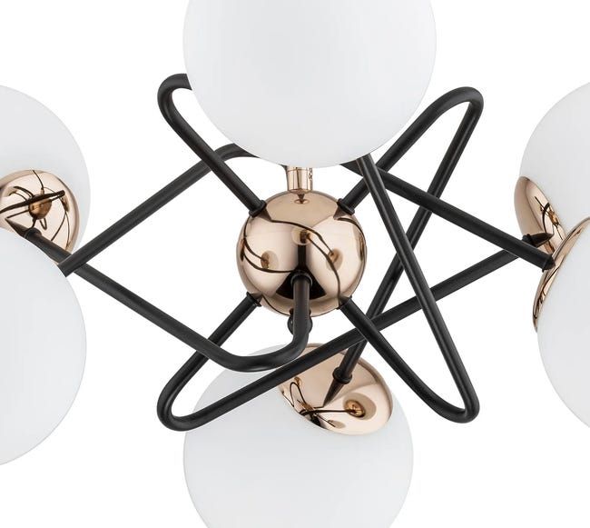 Lampa wisząca Virginia biało-złota 6 x E14 Alfa