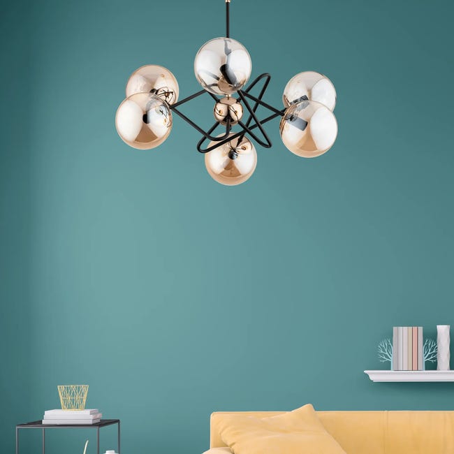 Lampa wisząca Virginia złota 6 x E14 Alfa